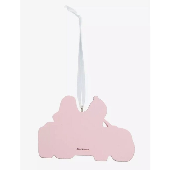 BARBIE Christmas Tree Ornament Pink Corvette HALLMARK Ribbon Hanger NEW IN BOX - Picture 3 of 8